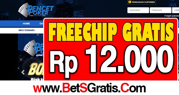 PencetPoker.com FreeChip Gratis Rp 12.000 Tanpa Deposit