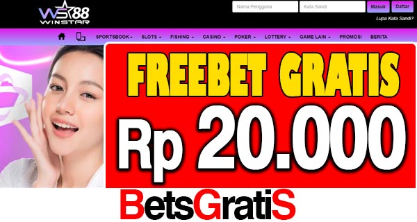 WinStar88 Freebet Gratis Rp 20.000 Tanpa Deposit