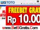 SGToto Freebet Gratis Rp 10.000 Tanpa Deposit